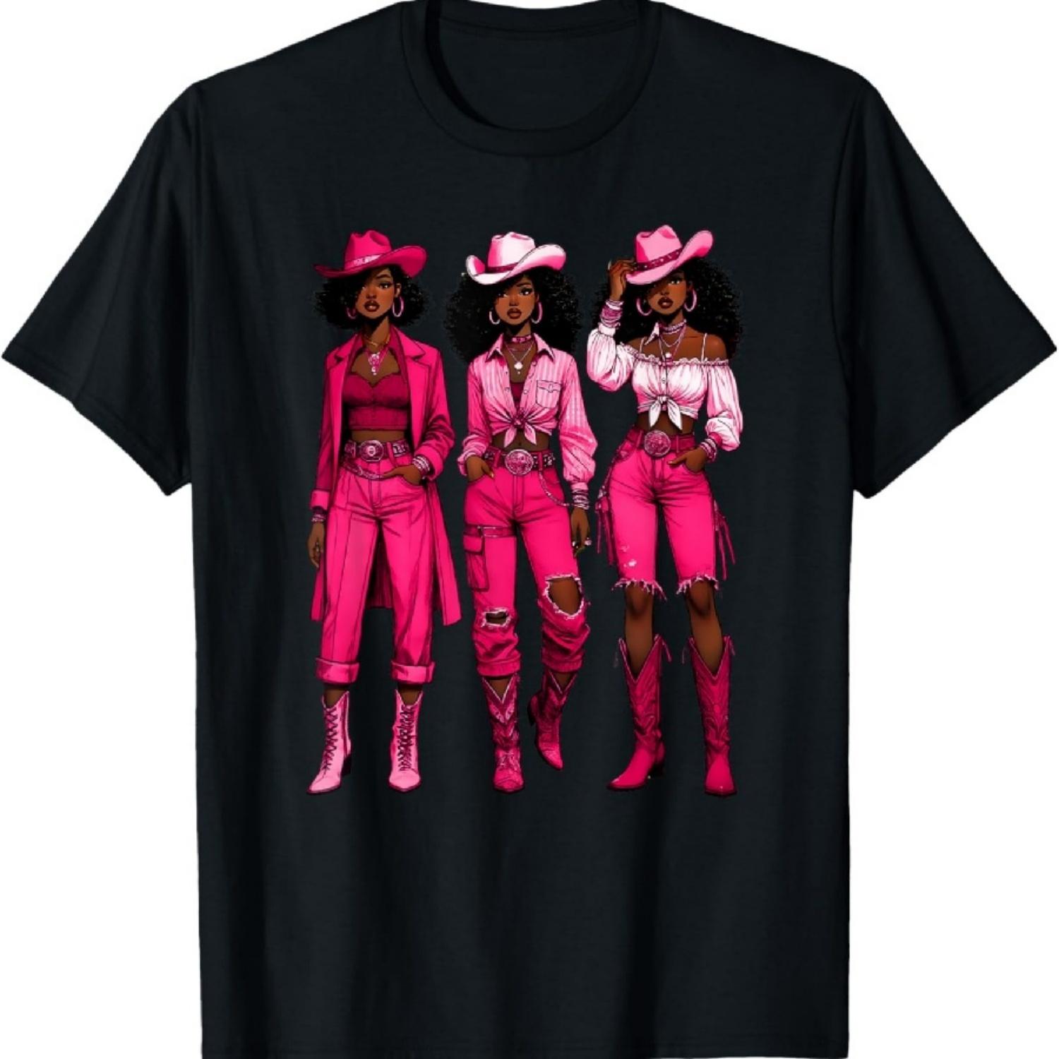 Ковбойская Западная Родео Меланин День Освобождения Чернокожих Месяц Черной Истории Футболка XXXXXL чёрный