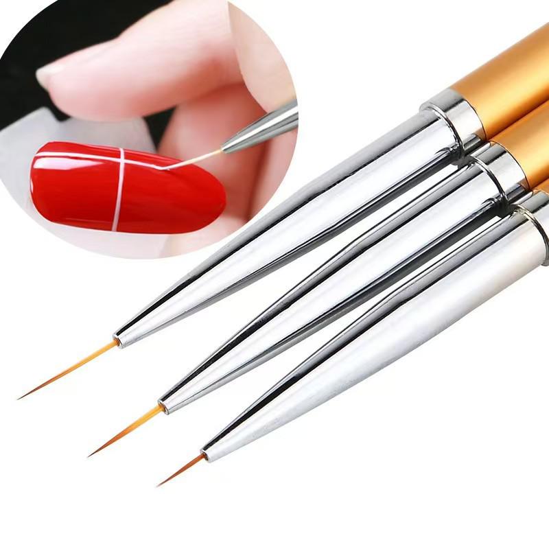 Nail Art Brush Set: Pro Japanese Design for Line & Flower Detailing with Ultra-Long, Ultra-Fine Striping Pens.