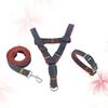 Dog Traction Rope Set Chest Harness Leash for Training Walking Control Gentle Pull Prevention Neck Safe Pet Supplies Red S