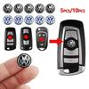 B6 VW Volkswagen İçin 2/5/10 Adet 14mm Araba Anahtarı Amblemi Çıkartmaları Volkswagen VW Golf 4 5 Tiguan Jetta İçin Otomatik Kontrol Anahtar Logosu Şeffaf