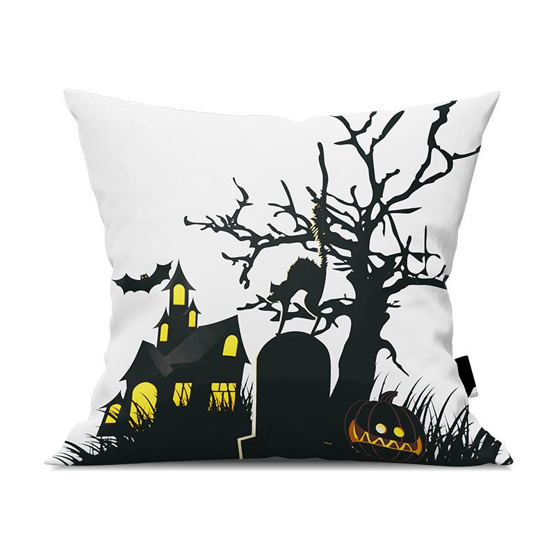 Halloween Pumpkin Funny Print Pattern Cushion Cover Home Living Room Sofa Bedroom Decoration Throw Pillow Cover