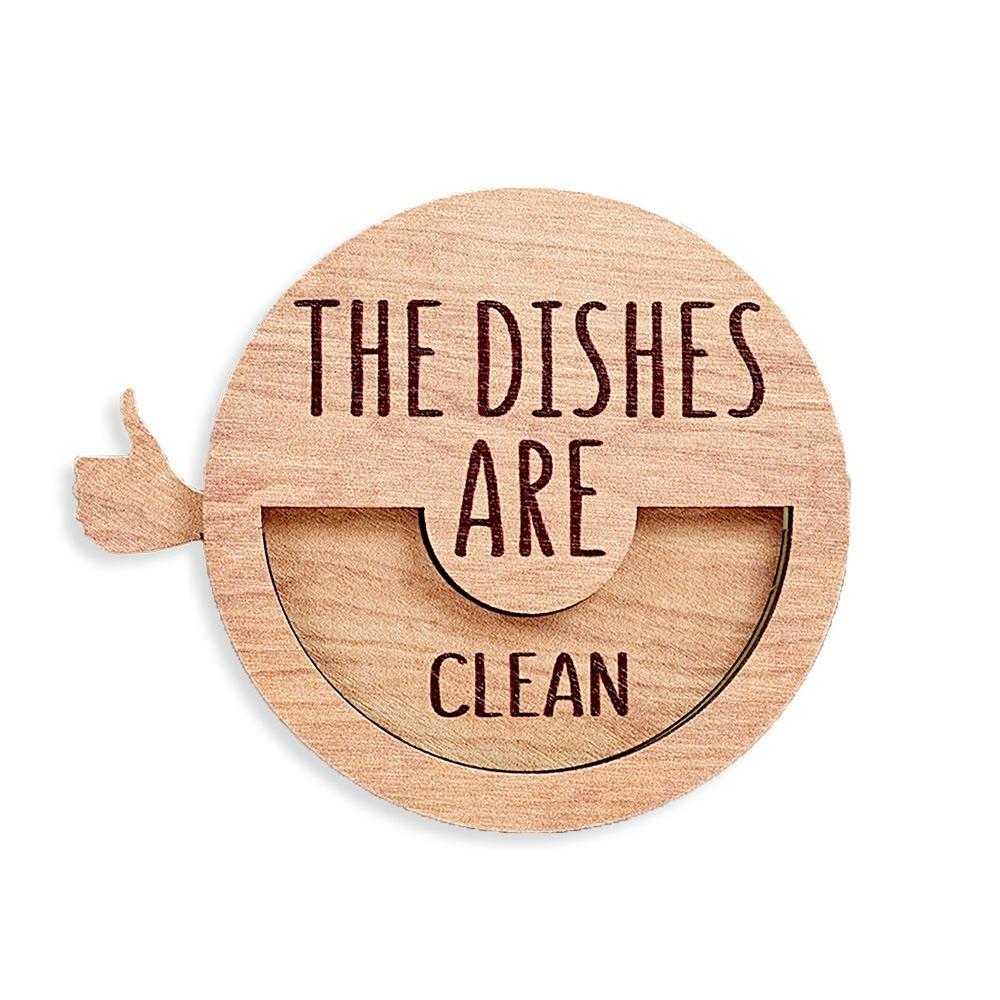 

Round Cat Door Sign Cute Dirty Clean Dishwasher Magnet Practical Dog In Out Sign Room Brown Style 5