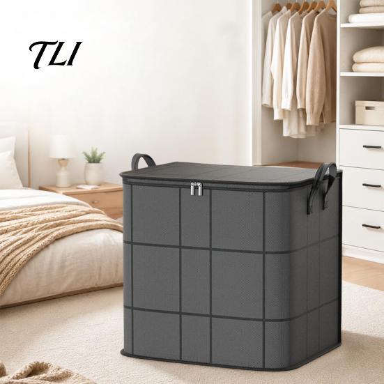Large Capacity Moving Bags Storage with Reinforced Handles, Foldable Non-woven Fabric Organizer, Travel Packing Organizers Totes for Clothes