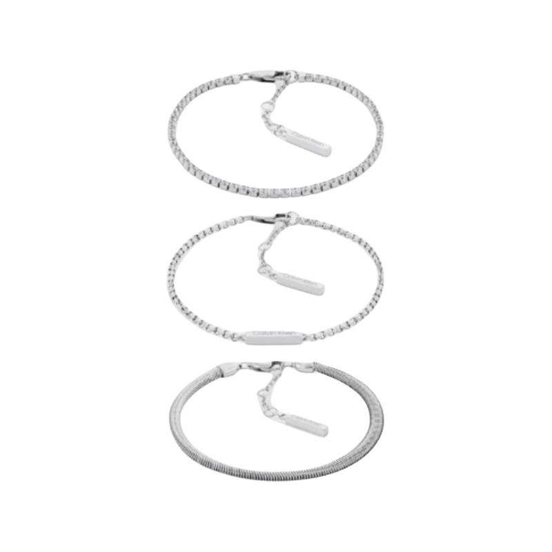 Calvin Klein Original Design Stainless Steel Bracelet Women's Multicolor 23187219 35000796-Silver F