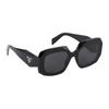 Prada Symbole Geometric Design Square Sunglasses Women sunglasses Black SPRB23_E16K_FE08Z_C_054
