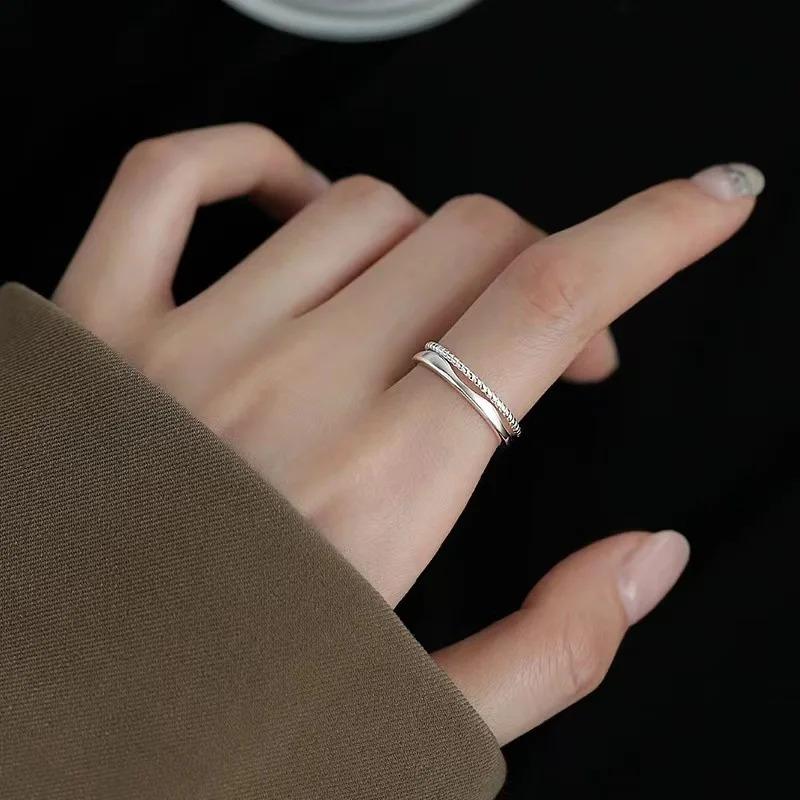 Statement Mobius Rings for Men  Color Solid Metal Finger Rings for Male Women Open Ring Couple Engagement Jewelry Gift