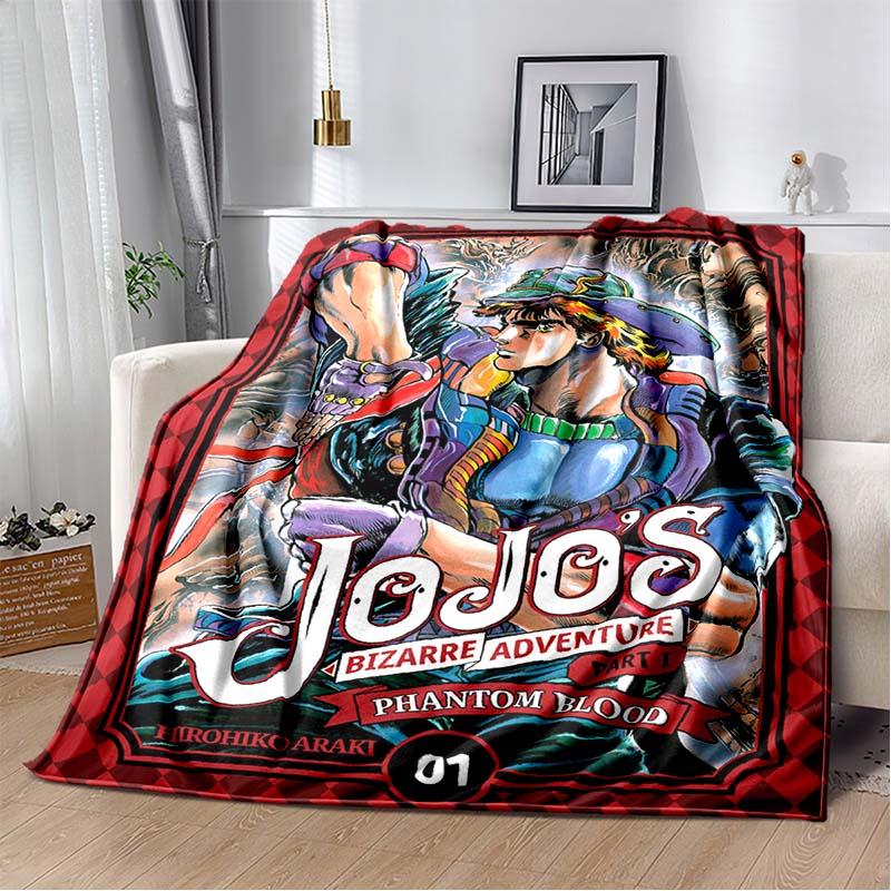 3D Cartoon Anime J-JoJo's Bizarre Adventure Bedruckte Decke Haus Sofa Bettbezug Wohnzimmer Schlafzimmer Dekoration Warme Weiche Decke