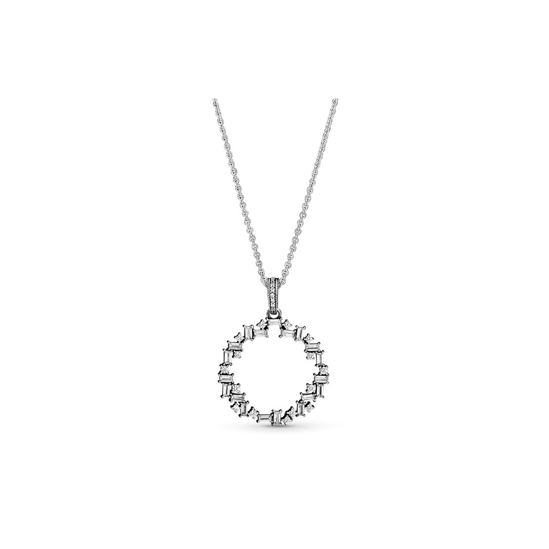 Pandora Shimmering Fragments 925 Silver Necklace Women necklace 397546CZ Silver