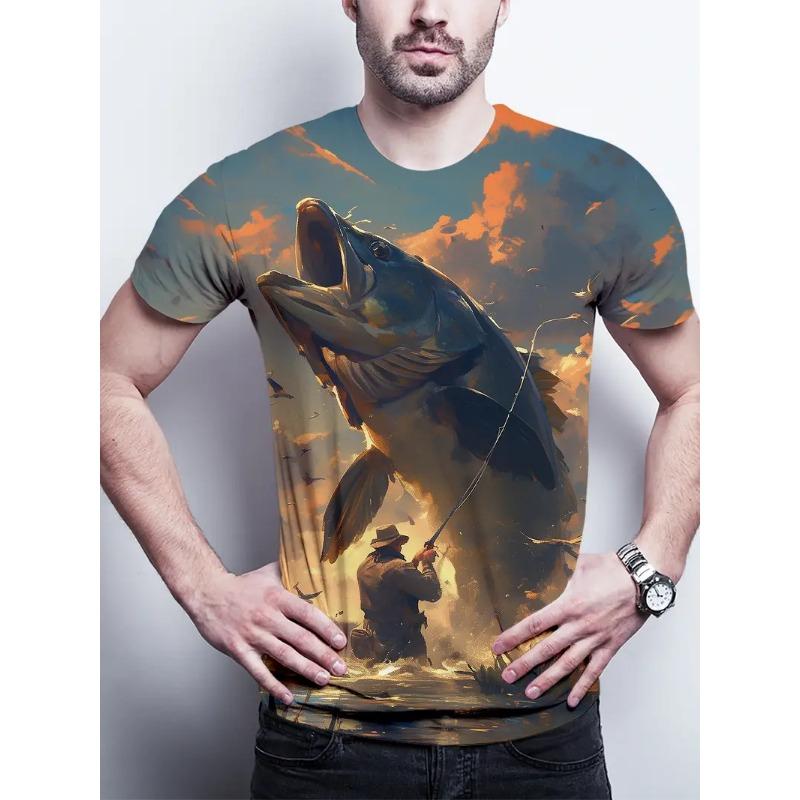 T-shirt Men's 3D Printed Cherry Tree Beautiful Landscape Pattern Summer Men Women Fashion Casual Oversized Round Neck T-shirt