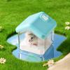 Hamster Badhaus Form Klar Sichtbar Rennmaus Zwerghamster Sandbad Behälter Box Kleintiere Badezimmer Toilette Hamsterkäfig Zubehör