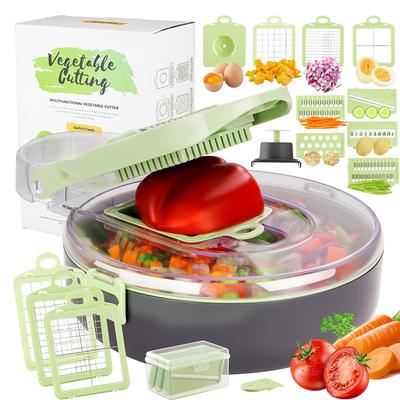 9 In 1 Vegetable Chopper Slicer Mandoline Veggie Slicer Onion Chopper Vegetable Slicer Dicer Cutter with Container
