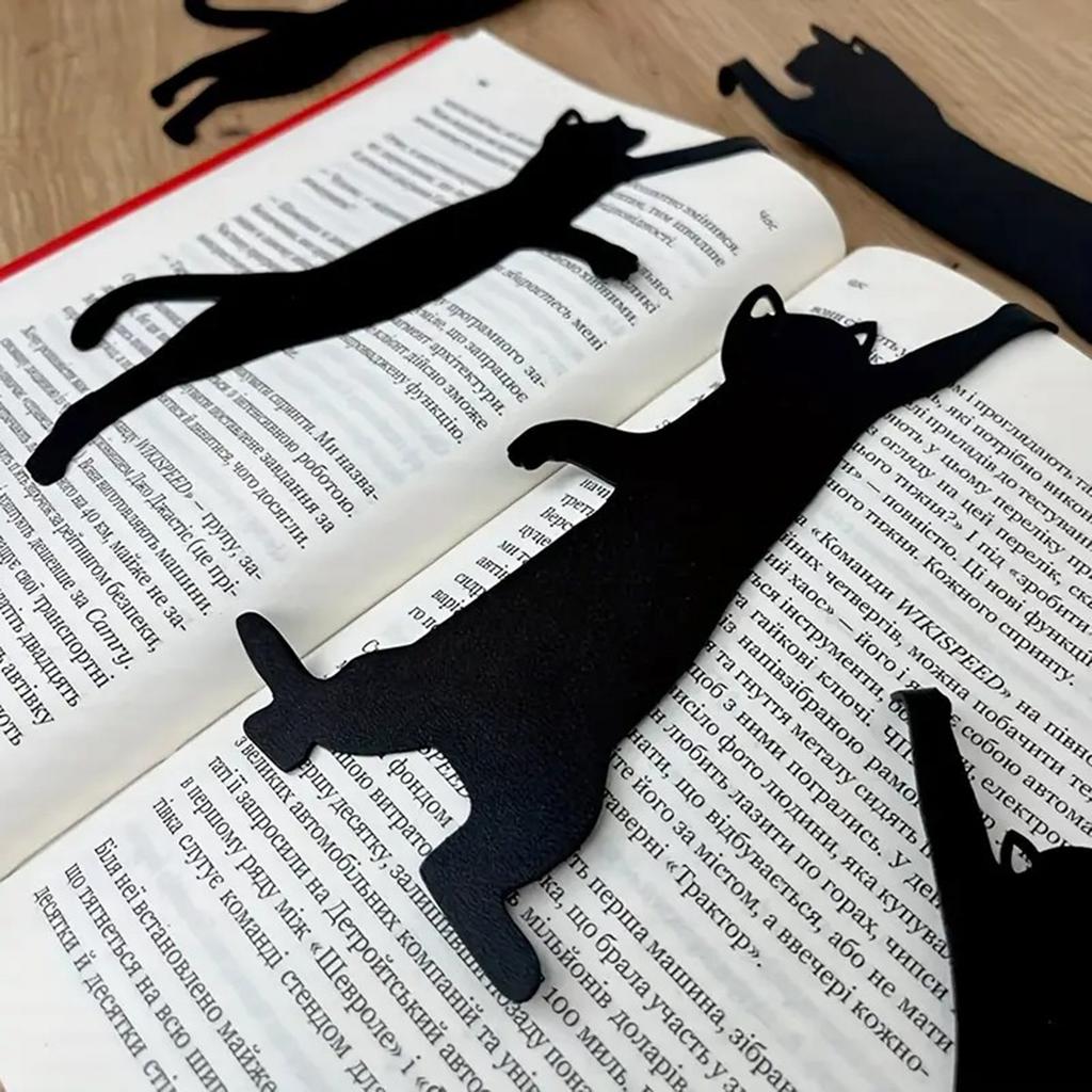Metal Cat Bookmarks Set of 5 Creative-Design with Unique Cat Shaped Bookmarks for Book Lovers, Students, and Teachers