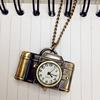 Unisex Taschenuhr-Halskette mit Anhänger im Antik-Kamera-Design, Geschenk