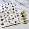 Gold & Silver Maple Leaf Nail Stickers - Adhesive, Versatile, Gilded DIY Art Ornaments