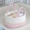Handwoven Baby Diaper and Toy Storage Basket