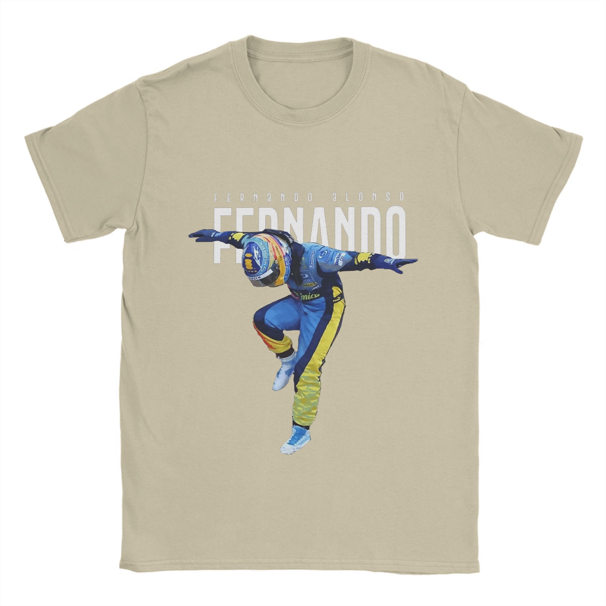 

Фернандо Алонсо Футболка Пляжні танці Бавовняні футболки Для чоловіків У тренді Звичайний логотип Футболка З коротким рукавом Вінтажний одяг S