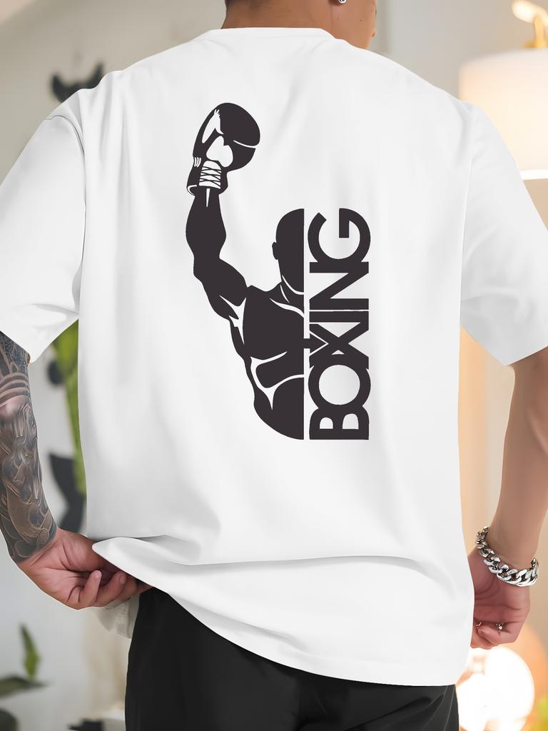 Unisexs BOXING Sports Fitness T Shirt Cotton Tee Casual Oversized Summer Spring Loose Top Streetwear BOXING lovers Gifts Novelty