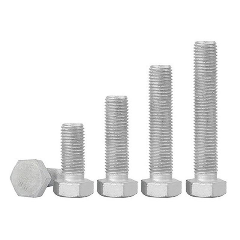 High-Strength Hex Bolts M8 Set with Nuts for Photovoltaic & Wind Power, Grade 8.8, Hot-Dip Galvanized