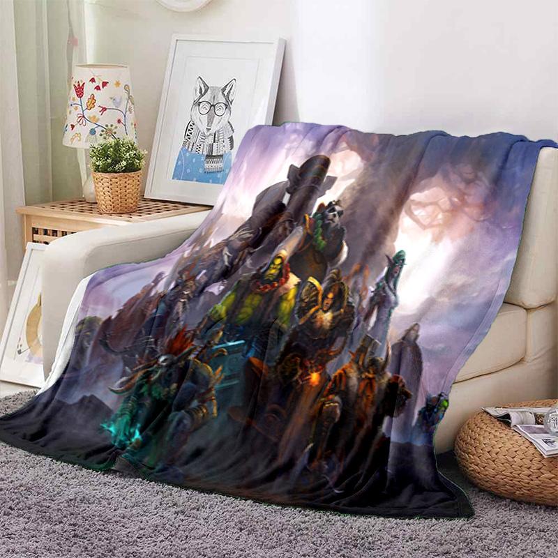 classic game World of Warcraft Frozen Throne blanket Soft and portable four season home bed, sofa blanket, office travel, lunch break, warm blanket Y4