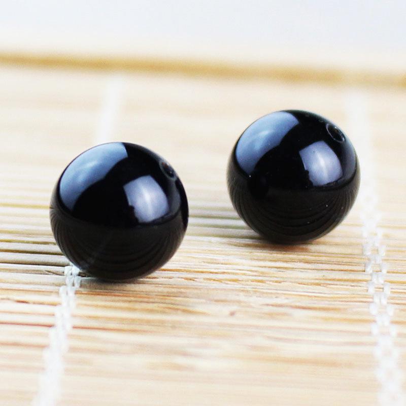 Koraliki z czarnego agatu do samodzielnie robionej biżuterii i akcesoriów