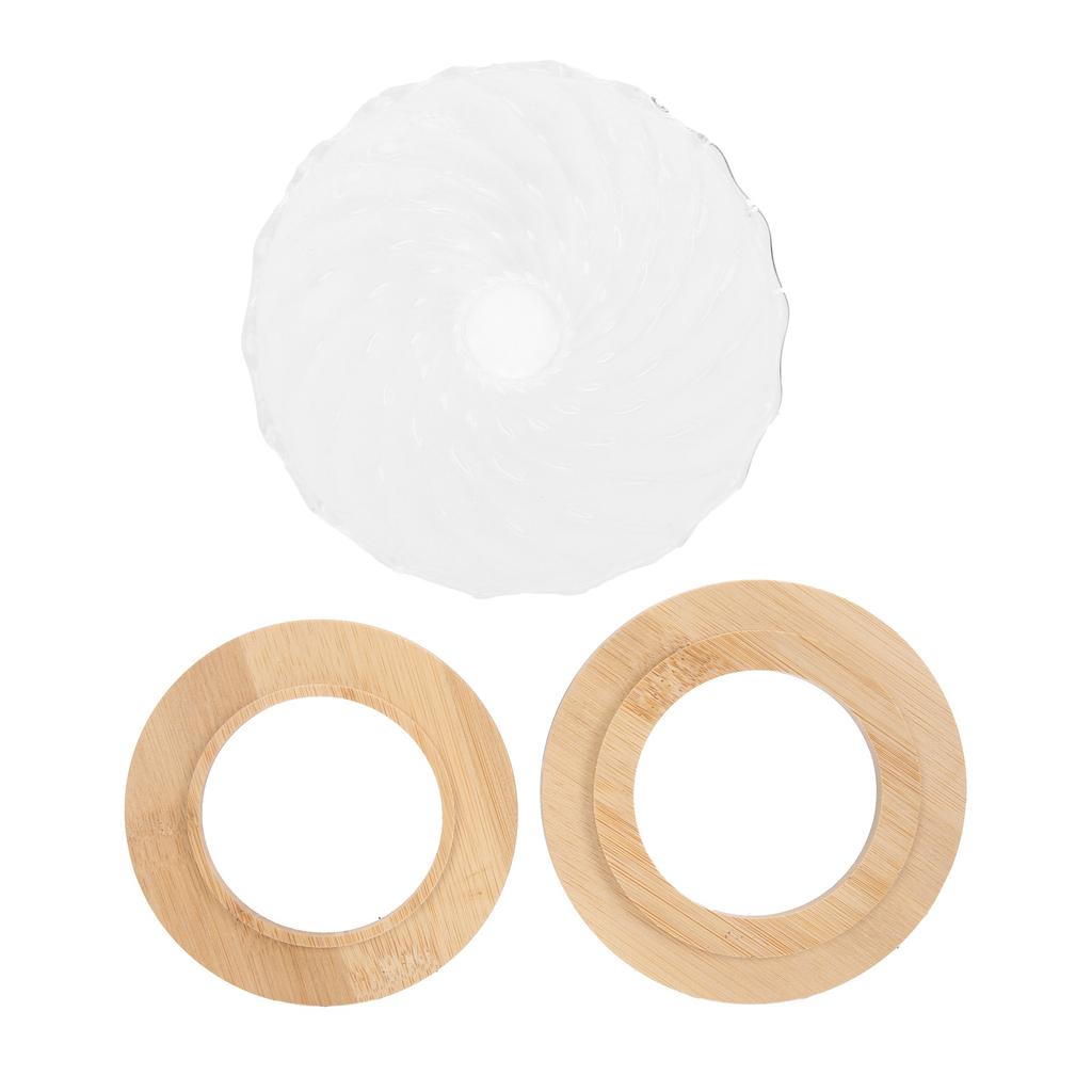 Pour Over Coffee Dripper Cone Filter Cup Coffee Maker Accessories with Wood Base Home Office Use