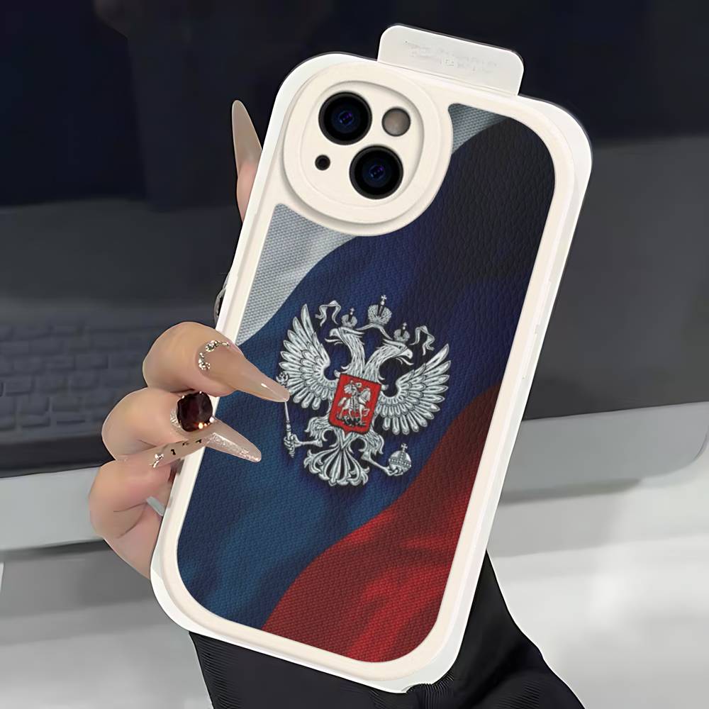 

Popular Flag Of Russia Phone Cover For IPhone 11 12 13 14 15 16 Pro Max Mini Plus Soft Leather Case iPhone 16pro max