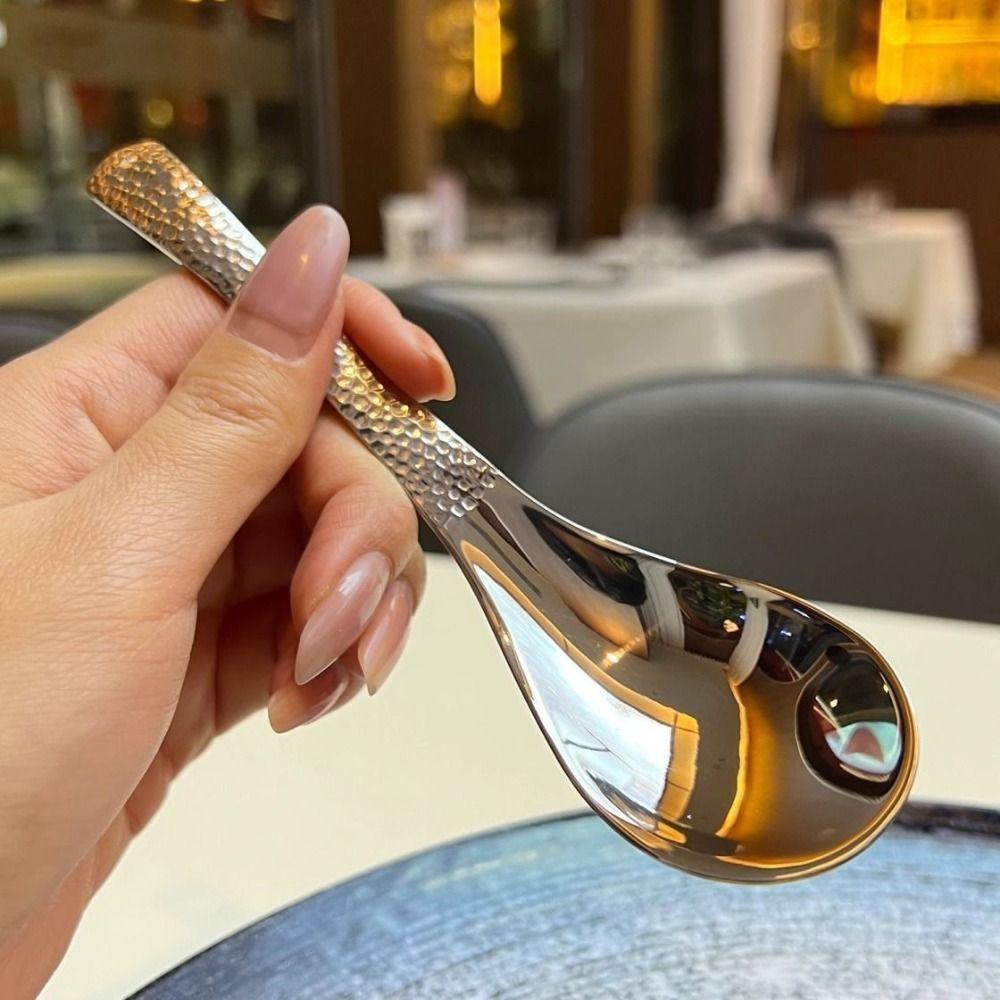 Stainless Steel Deepen Spoon Mirror Polished Tablespoon Good-looking Soup Spoon