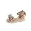 Girls Princess Sandals Summer Baby Sparkly Rhinestones Bow Shoes Fashion Non-slip Flat Children's Sandals Boots