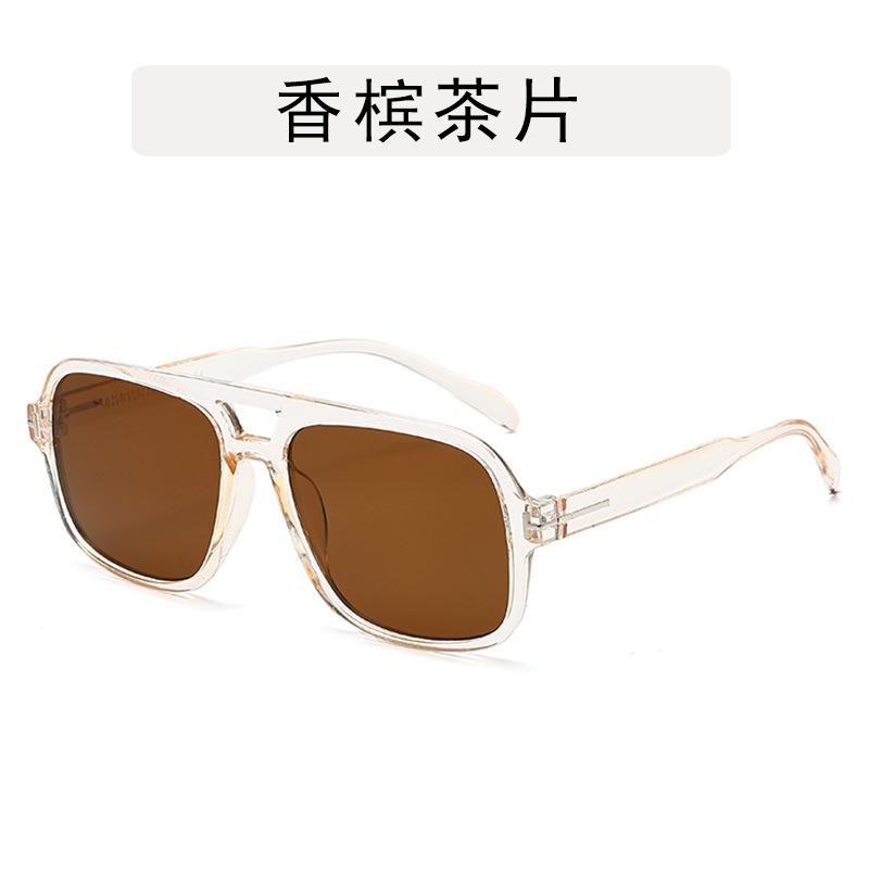 European American Style Sunglasses Women Pilot Shape Double Bridge Women's Glasses Vintage Stylish Men Sunglass