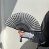 Chinese Style Black Folding Hand Fan Retro Japanese Bamboo Fans Art Craft Gifts Traditional Dancing Performance Props Home Decor