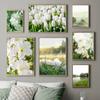 Tulip Flower Canvas Wall Art Pictures Nordic Floral Posters On The Wall Frameless Landscape Paintings for Interior No Frame