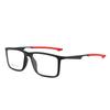 Men's Sports Style Square Eyeglass Frame - TR90, Aluminum-Magnesium, Anti-Blue Light Lenses, Myopia-Compatible (Model 5809)