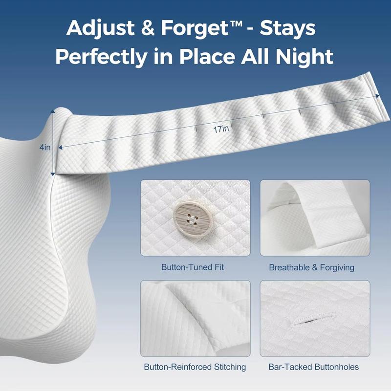 Knee Pillow, Memory Foam Sofa Pillow for Side Sleeping, Between Legs Pillow for Relief Sciatica Hip Lower Back Pain,