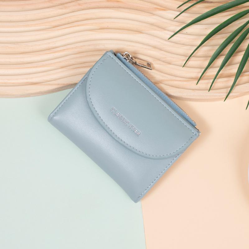 Korean Women's Solid Color Coin Purse: Multifunctional, Large Capacity Card Holder