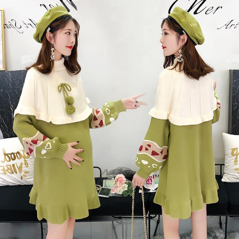 

Осенние и зимние юбки, платье с длинными рукавами, шерстяное платье