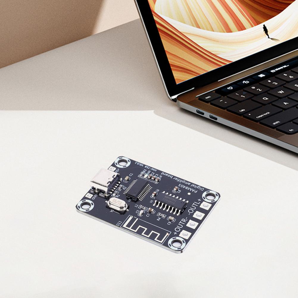 XH-A155 Mini PAM8403 Amplifier Board 5W+5W Class D BT Digital Power Amplifier TYPE-C Power Supply for Speakers Above 4 Inches