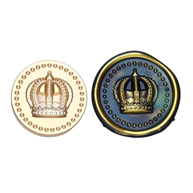 Pendant Series Sealing Waxed Stamp Brass Head Crown Wax Seal Stamp for Invitation Card Scrapbooking Decorations