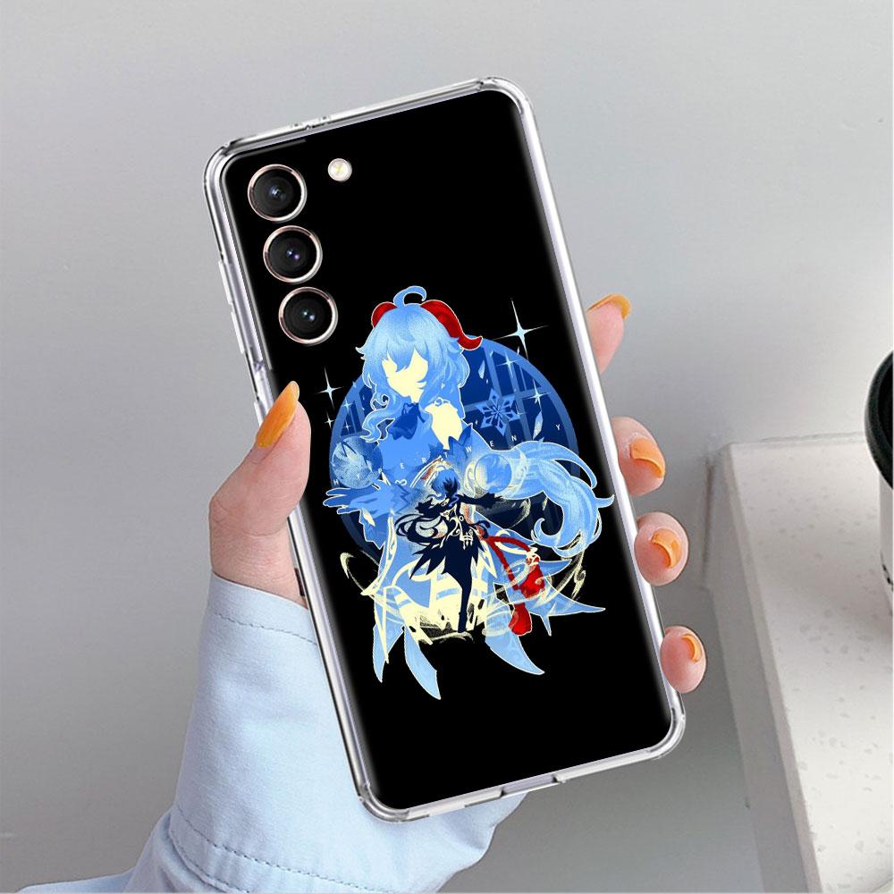 Anime Genshin Impact Clear Case For Samsung Galaxy S22 S20 FE S21 S10 S9 Plus Note 20 Ultra 10 Lite Transparent Phone Shell