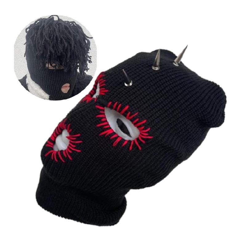 Winter Warm Cap Knit Beanie Hat Halloween Unisex Balaclava Hat Soft Headwear