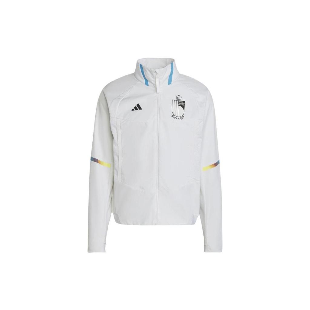 Adidas Belgium National Team Striped Badge Zip-Up Collar Jacket Men Jacket White IC1567