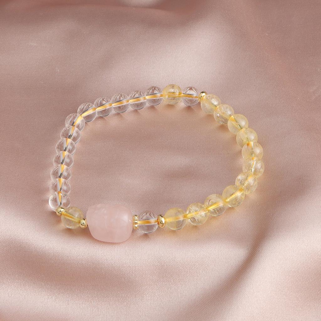 Bracelet Natural Citrine White Crystal Bracelet Pixiu Chinchilla Running Ring Fashion Versatile Douyin Explosion