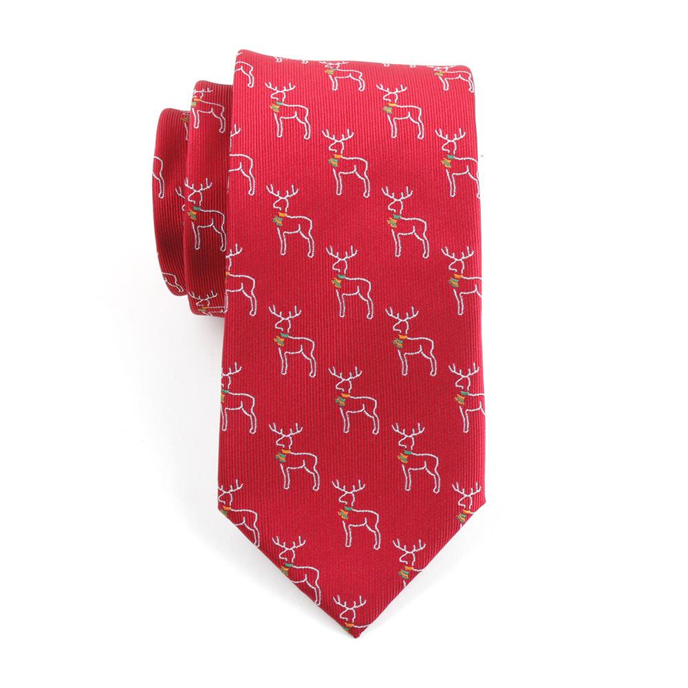 Men's Polyester Jacquard Christmas Tree Tie