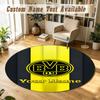 Round Rug Custom NameBorussia Dortmund Pattern Non Slip Carpet Home Floor Decor