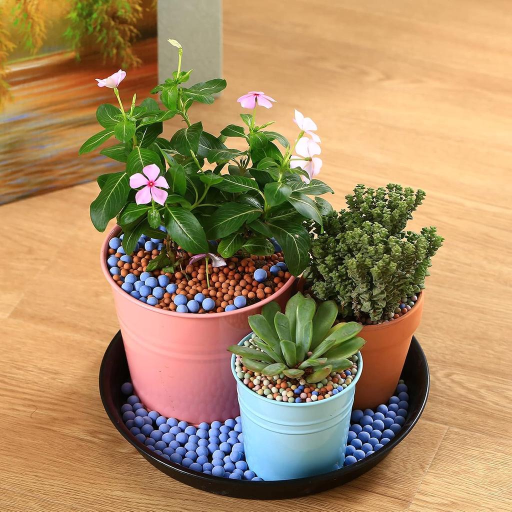 PB210 4Pcs 21cm Flower Pot Bottom Water Storage Round Tray Plastic Movable Potted Plant Base