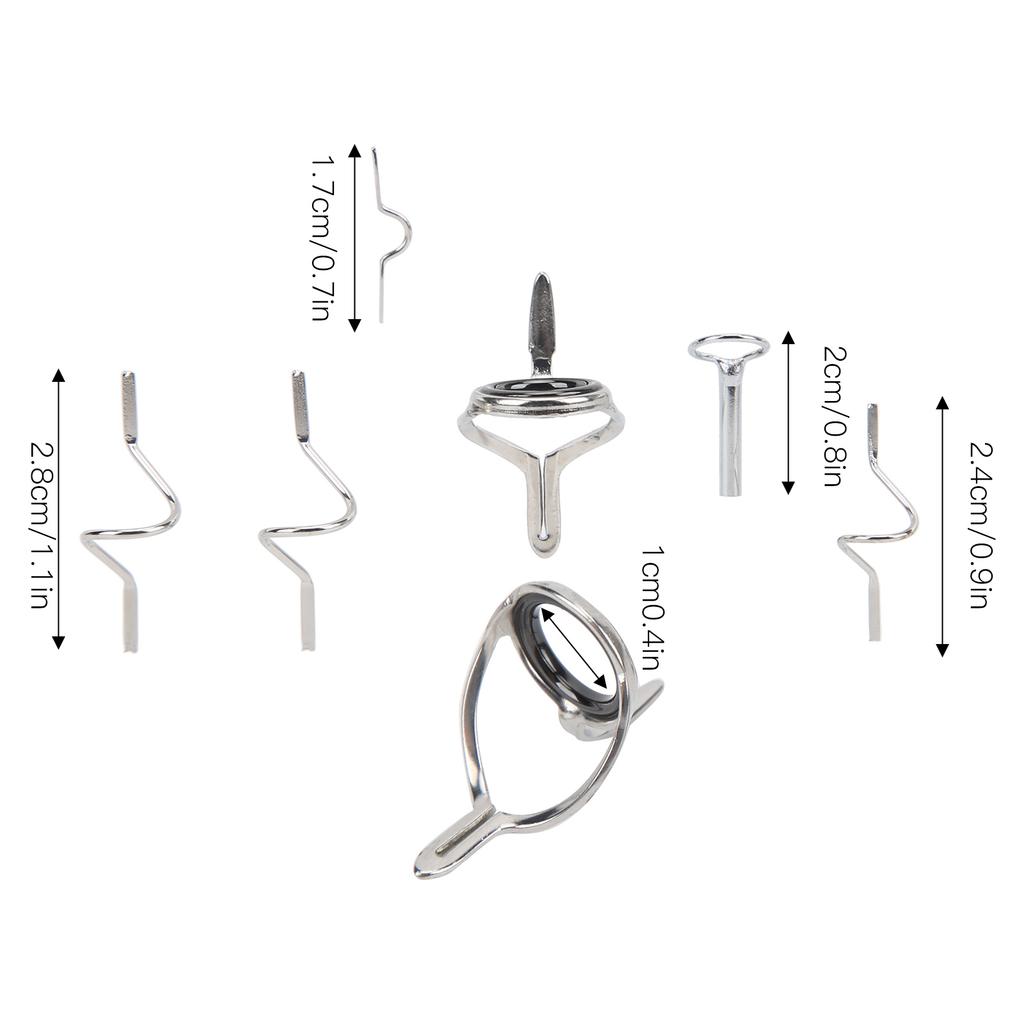 Fly Fishing Guide Angling Repair Tool Stainless Steel Strong Double Buckle Ring Different Size