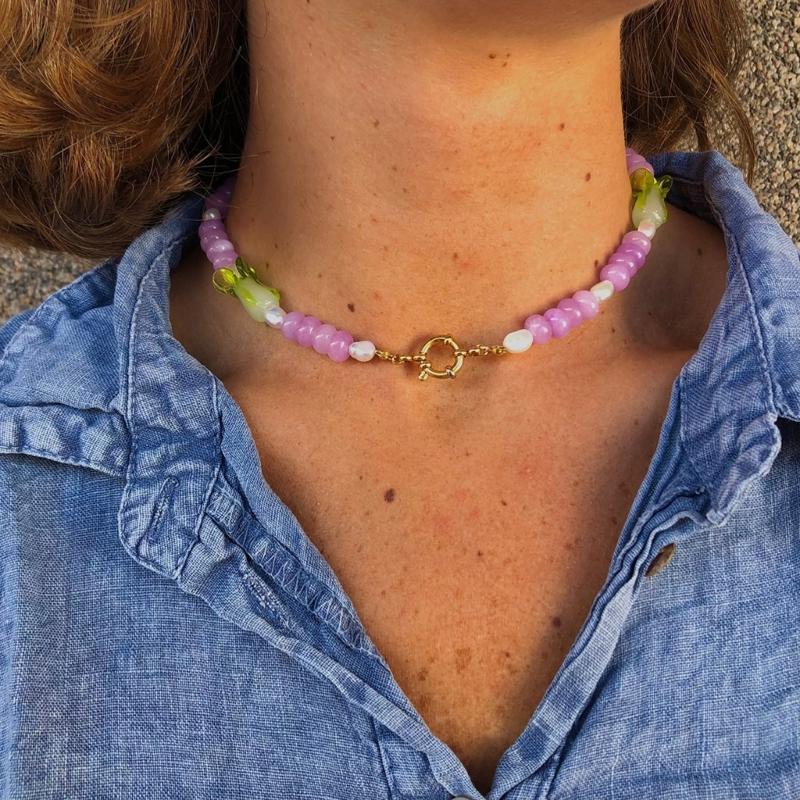 Sophisticated Freshwater Pearls Collar Necklace Adjustable Length Clavicle Chain Beaded Neckchain Ornament for Parties