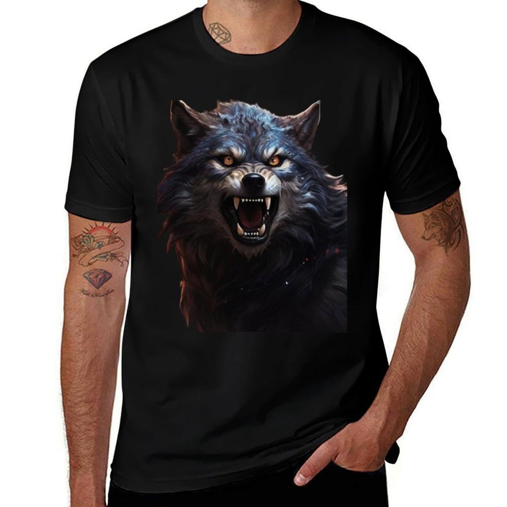 Werewolfe TShirt Minimalist Casual Short Sleeve Top TShirt