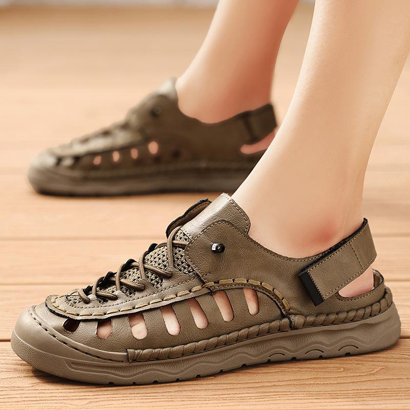 2025 Large Size Sandals Men's Platform Summer Soft-soled Beach Shoes Live Broadcast Wear Dual-purpose Cool Slippers Wear-resistant