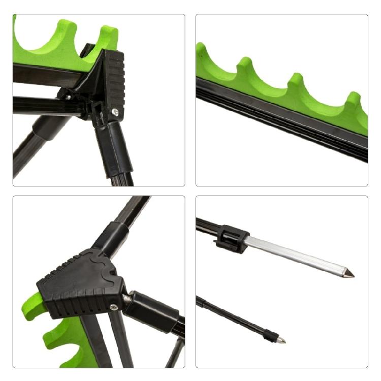 8 Hole Fishing Rod Holder Bracket Multi Holes Fishing Rod Holder Feeder Pods Stand Holder Telescopic Fishing Rod Stand