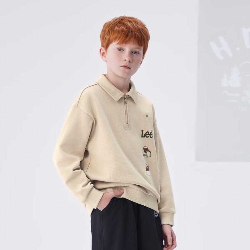

LeeKids Kids Printed Half-Zip Polo Sweatshirt 130
